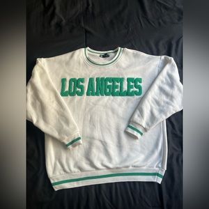 "Los Angeles" Fuzzy Print Sweater